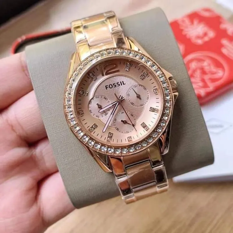 Fossil Riley Multifunction Rose Gold-Tone Ladies Watch- ES2811